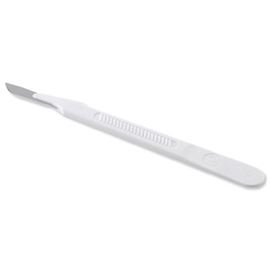 Scalpel Disposable Plastic with Integral Surgical Steel No.10 Blade [Pack 10] Ident: 108E