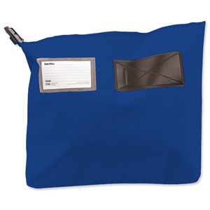 Versapak Mailing Pouch Gusseted Bulk Volume Sealable with Window PVC 470x335x75mm Blue Ref CG3 BL Ident: 161B