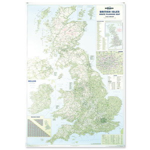 Map Marketing British Isles Motoring Map Unframed 12.5 Miles to 1 inch Scale W830xH1200mm Ref BIM Ident: 498D