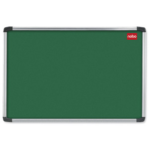 Nobo Euro Plus Noticeboard Felt with Fixings and Aluminium Frame W1226xH918mm Green Ref 30230141