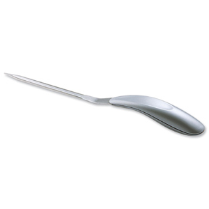 Manual Letter Opener with Ergonomic Handle and Curved Blade