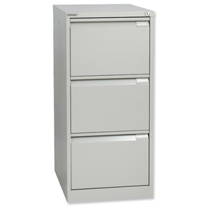 Bisley BS3E Filing Cabinet 3-Drawer H1016mm Goose Grey Ref BS3E-73 Ident: 460B