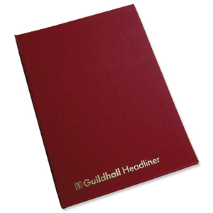 Guildhall Headliner Account Book 38 Series 6 Cash Column 80 Pages 298x203mm Ref 38/6Z Ident: 57B