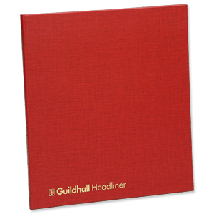 Guildhall Headliner Account Book 48 Series 21 Cash Column 80 Pages 298x273mm Ref 48/21Z Ident: 57B