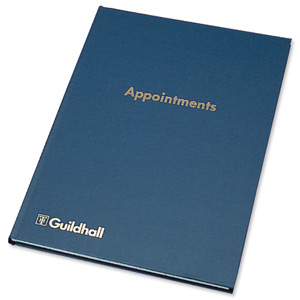 Guildhall Appointments Book 104 Pages 298x203mm Blue Ref T1197Z Ident: 50G