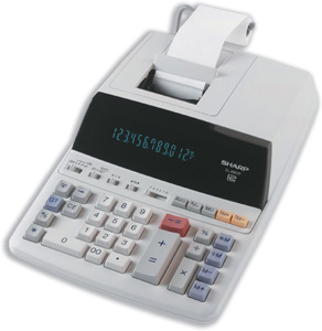 Sharp Calculator Printing Mains-power 12 Digit 3.0 Lines/sec 222x327x78mm Ref EL2607PGY