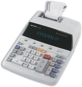Sharp Calculator Printing Mains-power 12-Digit 3.0 Lines/sec 221x305x72mm Ref EL1607P Ident: 660D