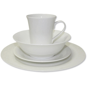 Dinner Set Fine Bone China 16 Piece White Ident: 627A