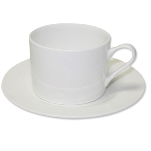 Tea Set Fine Bone China 6 Cups 6 Saucers White Ident: 627D