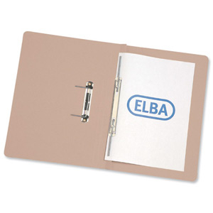 Elba Spirosort Transfer Spring File Recycled 315gsm 35mm Foolscap Buff Ref 100090158 [Pack 25] Ident: 198A