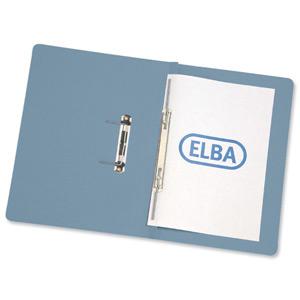 Elba Spirosort Transfer Spring File Recycled 315gsm 35mm Foolscap Blue Ref 100090159 [Pack 25] Ident: 198A