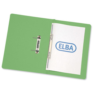 Elba Spirosort Transfer Spring File Recycled 315gsm 35mm Foolscap Green Ref 100090160 [Pack 25] Ident: 198A