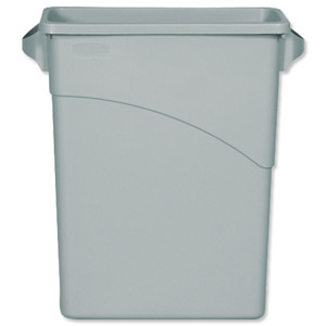 Rubbermaid Slim Jim Recycling Container Bin W279xH762mm 60 Litres Grey Ref 3541-00-GRY Ident: 518B
