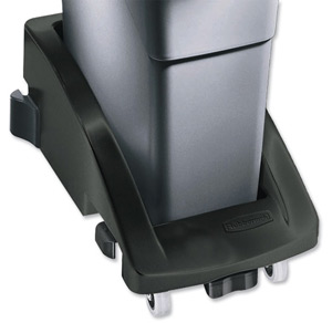 Rubbermaid Slim Jim Trolley for Recycling Max Load 136.1kg W381xD595xH275mm Black Ref 3551-88-BLA