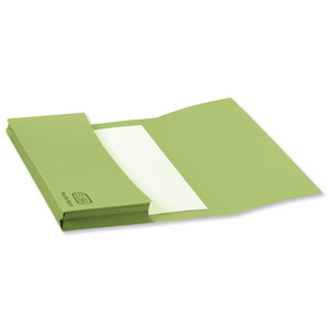 Elba Document Wallet Half Flap 285gsm Capacity 32mm Foolscap Green Ref 100090127 [Pack 50] Ident: 190A