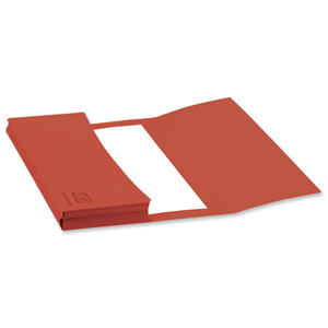 Elba Document Wallet Half Flap 285gsm Capacity 32mm Foolscap Red Ref 100090243 [Pack 50]