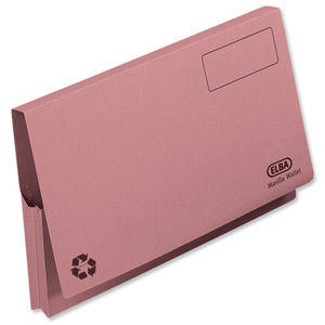 Elba Document Wallet Full Flap 285gsm Capacity 32mm Foolscap Pink Ref 100090256 [Pack 50] Ident: 191C