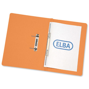 Elba Spirosort Transfer Spring File Recycled 315gsm 35mm Foolscap Orange Ref 100090161 [Pack 25] Ident: 198A