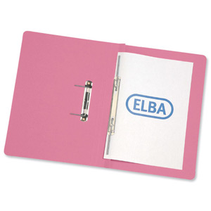 Elba Spirosort Transfer Spring File Recycled 315gsm 35mm Foolscap Pink Ref 100090162 [Pack 25] Ident: 198A