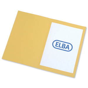 Elba Square Cut Folder Recycled Lightweight 180gsm A4 Yellow Ref 100090207 [Pack 100] Ident: 183D