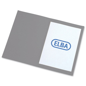 Elba Square Cut Folder Recycled Heavyweight 290gsm Foolscap Grey Ref 100090219 [Pack 100] Ident: 182A