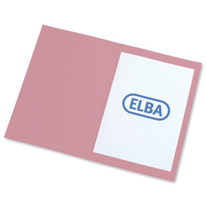 Elba Square Cut Folder Recycled Heavyweight 290gsm Foolscap Pink Ref 100090221 [Pack 100] Ident: 182A