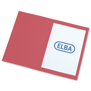 Elba Square Cut Folder Recycled Heavyweight 290gsm Foolscap Red Ref 100090222 [Pack 100]
