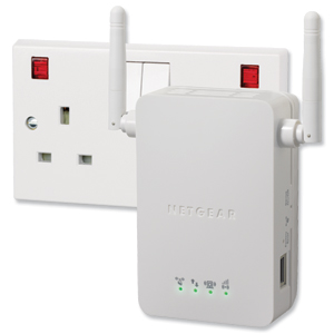 Netgear N300 Wireless Powerline Repeater Ref WN3000RP-100UKS