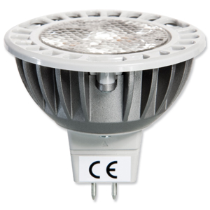 Verbatim Bulb LED MR16 GU5 Socket 6W 12V Warm White 225 Luminous Flux Dimmable Ref 52101 Ident: 493B