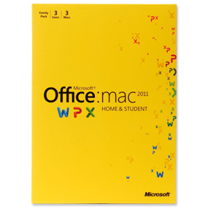 Microsoft Office for Mac Home and Student Family Pack 2011 Ref W7F-00014 Ident: 760D