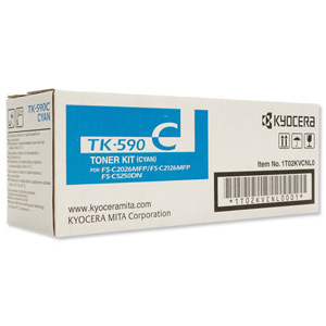 Kyocera TK-590C Laser Toner Cartridge Page Life 5000pp Cyan Ref 1T02KVCNL0 Ident: 821X