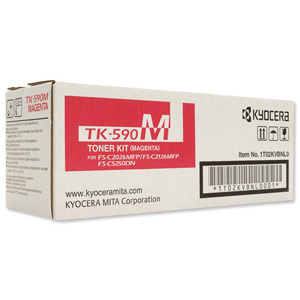 Kyocera TK-590M Laser Toner Cartridge Page Life 5000pp Magenta Ref T02KVBNL0 Ident: 821X
