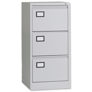 Triumph Trilogy Filing Cabinet 3 Drawer Lockable W470xD622xH1019mm Foolscap Grey Ref TR3D Ident: 462A