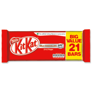 Nestle Kit Kat Chocolate Bars 2 Finger Bars Ref 12173858 [Pack 21] Ident: 621B