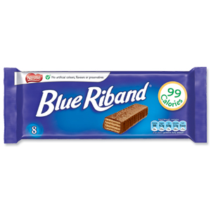 Nestle Blue Riband Milk Chocolate Covered Biscuits Individually Wrapped Ref 12173708 [Pack 8] Ident: 621B