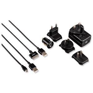 Hama Global Charge Kit for Apple iPod/iPhone/iPad Sync Cable USB Mains 12V Chargers Ref 80845 Ident: 638D