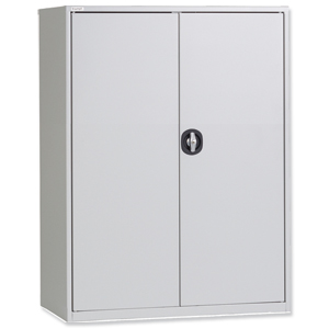 Triumph Contract 2 Door Cupboard Lockable Steel With 1 Shelf W900xD420xH992mm Grey Ref E1000NC Ident: 469A