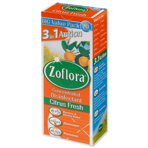 Zoflora Concentrated Disinfectant Citrus Fresh Makes 20 Litres from 500ml Bottle Ref RY0652 Ident: 590E