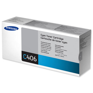 Samsung Laser Toner Cartridge Page Life 1000pp Cyan Ref CLT-C406S/ELS Ident: 682F