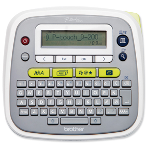 Brother P-Touch Labelmaker Desktop and Case 8 fonts TZE max. 12mm Ref PT-D200VP