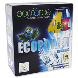 Ecoforce 4 in 1 Dishwasher Tablets Ref 38018 [Box 100] Ident: 587B