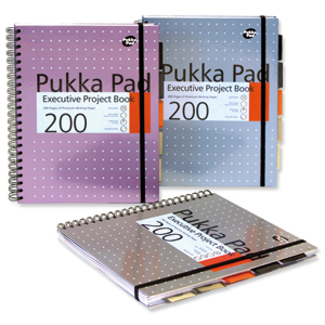 Pukka Pad Project Book Wirebound 200pp 80gsm A4 Metallic Ref 6970-MET [Pack 3] Ident: 39C