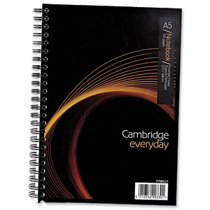 Cambridge EveryDay Notebook Wirebound 100 Pages 80gsm A5 Ref 400020197 [Pack 5] Ident: 37C