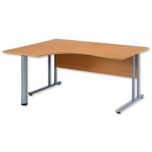 Sonix Style Cantilever Radial Desk Right Hand W1600xD1200xH725mm Beech Ident: 427C