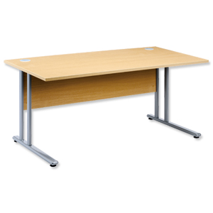 Sonix Style Cantilever Desk Rectangular W1600xD800xH725mm Maple Ident: 427B