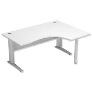 Sonix Premier Cantilever Radial Desk Right Hand W1600xD1200xH720mm White Ident: 425A