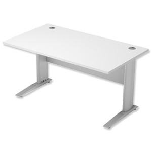 Sonix Premier Cantilever Desk Rectangular W1400xD800xH725mm White Ident: 425D