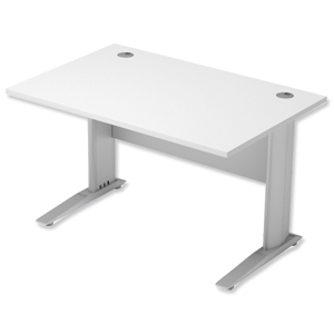 Sonix Premier Cantilever Desk Rectangular W1200xD800xH725mm White Ident: 425D