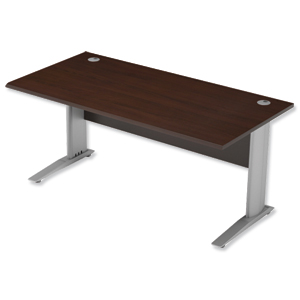 Sonix Premier Cantilever Desk Rectangular W1600xD800xH725mm Dark Walnut Ident: 425D