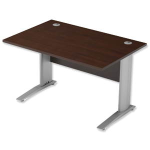 Sonix Premier Cantilever Desk Rectangular W1200xD800xH725mm Dark Walnut Ident: 425D
